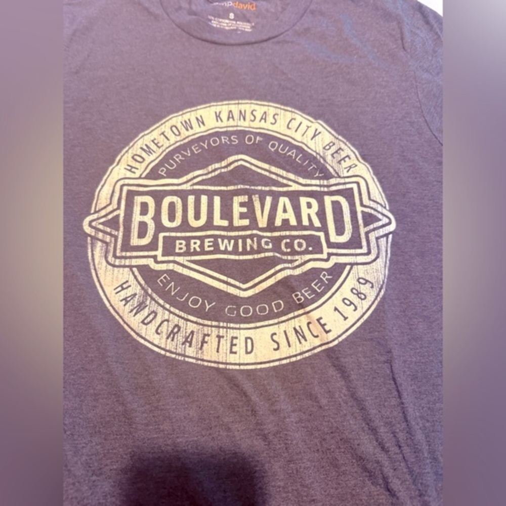 Boulevard Brewing Co. Classic Logo T-Shirt by Camp David – Dark Grey | NWOT | S - Picture 2 of 8